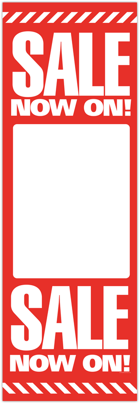 Blank 'sale Now On' Banner - Sale Banner Vertical Png (1177x845), Png Download