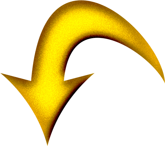 Yellow Arrow Curved Down - Symbol (591x591), Png Download