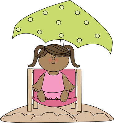 Girl Relaxing On The Beach - Relaxing On Beach Clipart (370x400), Png Download
