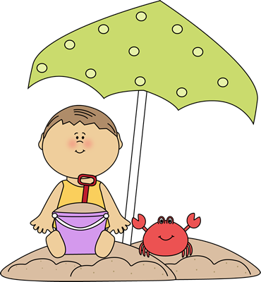 Beach Clipart Boy - Boy Playing Sand Clipart (370x400), Png Download