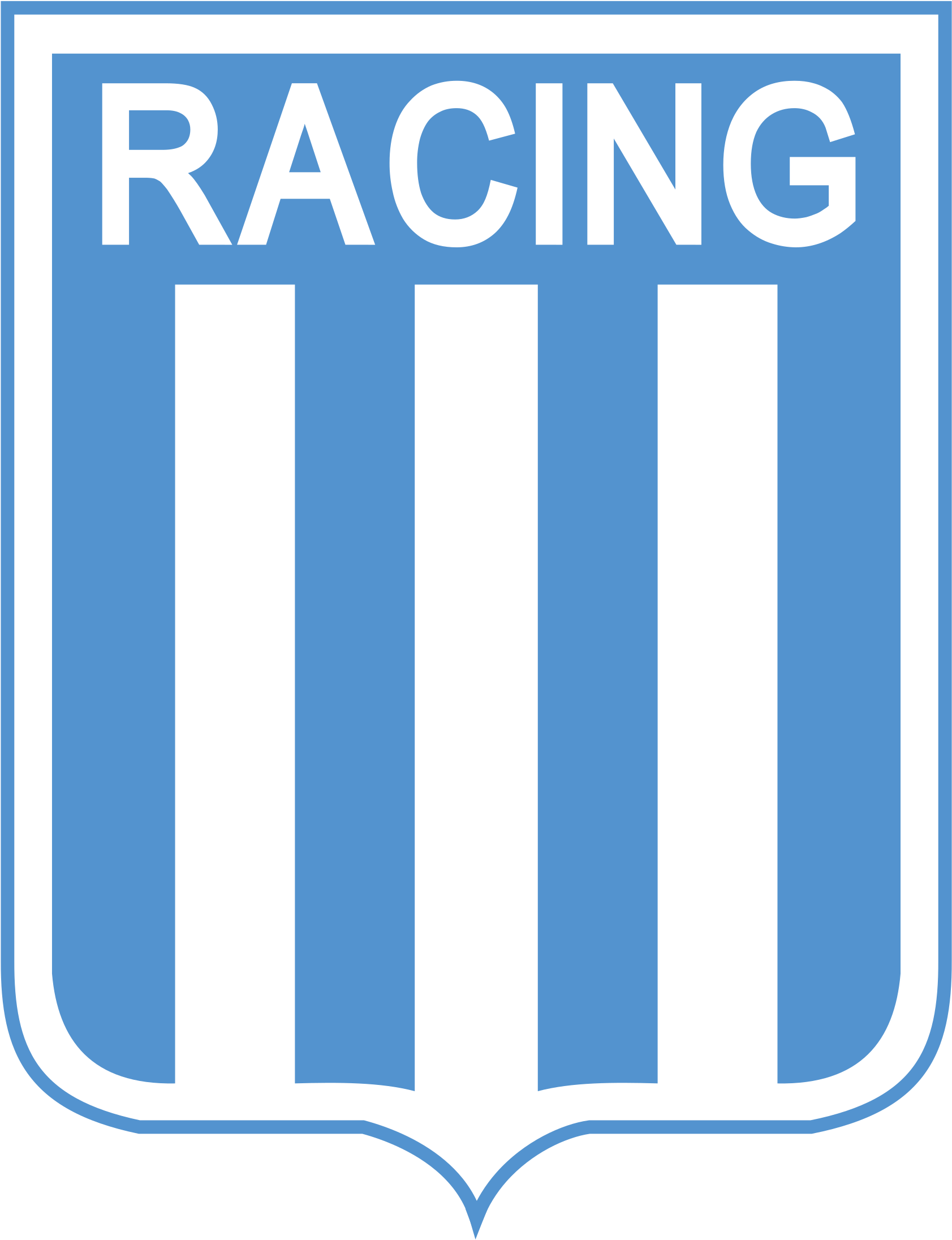 Asociacion Racing Club De Puerto San Julian Logo Png - Logo De Racing (2400x2400), Png Download