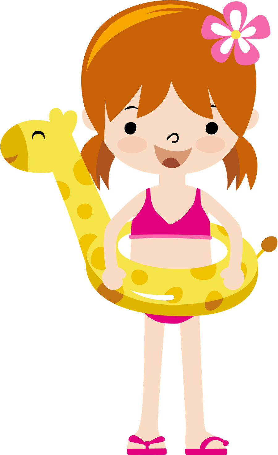 Girl Art Transprent Png - Girl At The Beach Clipart (900x1474), Png Download