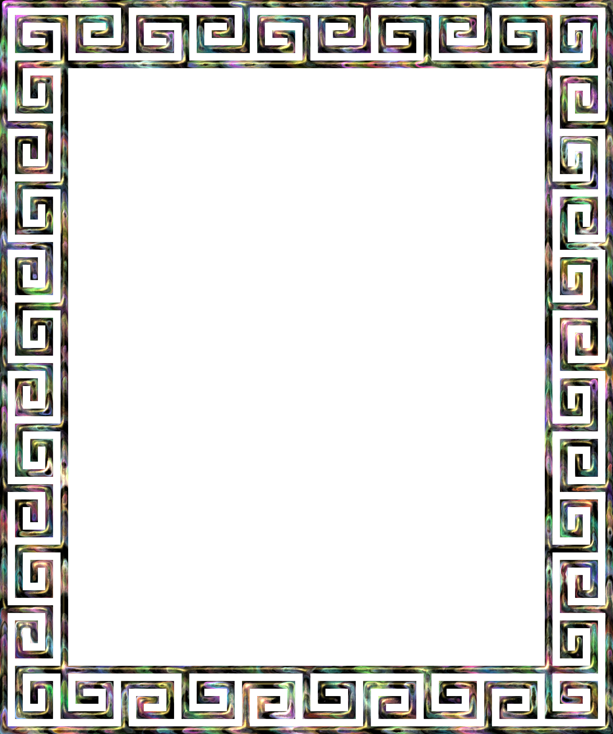 This Free Icons Png Design Of Greek Key Frame 4 (2004x2400), Png Download