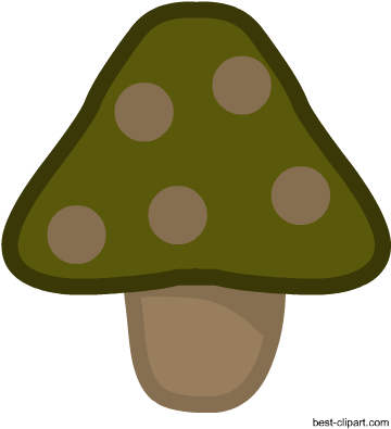 Free Green Mushroom Clip Art - Mushroom (450x450), Png Download