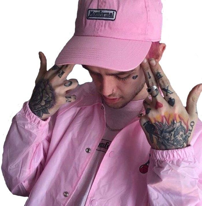 Lil Peep Tattoos Finger (700x712), Png Download