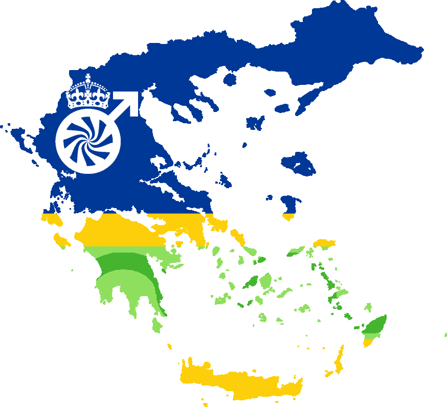 Flag Map Of Greek Mse - Greece Map (874x796), Png Download