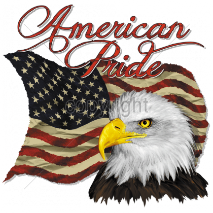 Freedom Flag & Eagle Mousepad (420x420), Png Download