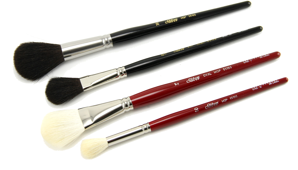 Silver Brush Silver Mop Brush Set Of - Silver Brush Silver Mop Sh 4pc Set (1000x610), Png Download