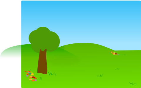 Landscape Clip Art At Clker Com Vector - Landscape Clipart (600x300), Png Download