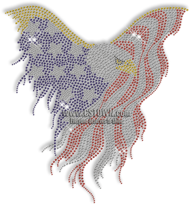 Best Sparkle American Flag Pattern Eagle Swarovski - Design (450x450), Png Download