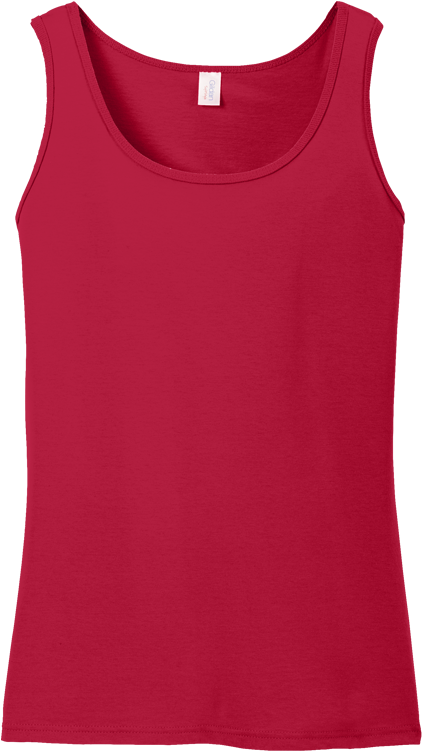 Gildan 64200l Softstyle Junior Fit Tank Top (750x750), Png Download