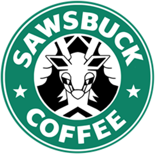 Sawsbuck Coffee Logo - Sawsbuck Coffee Brick Bronze (352x352), Png Download