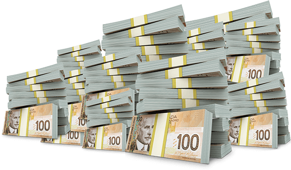 'gp Cash Stack' - Canadian Money (600x351), Png Download