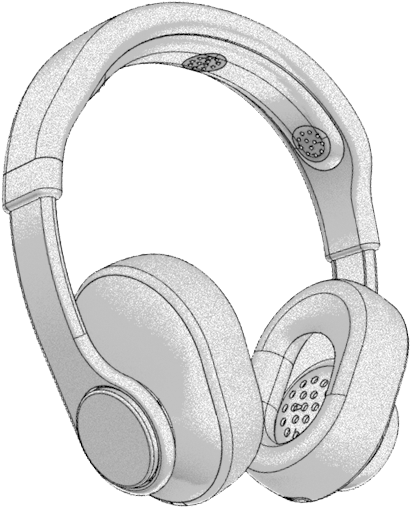 Headphone Illustration Grey - Headphones (431x523), Png Download