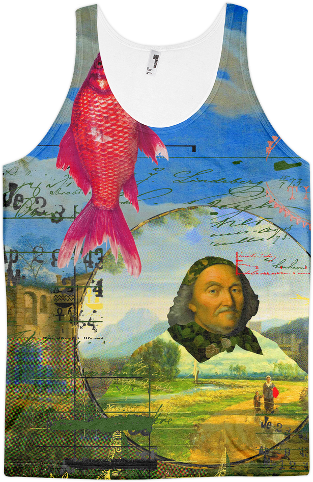 American Apparel White Flat Front Mockup Tanktop - Landschap In De Omgeving Van Den Haag (1000x1000), Png Download