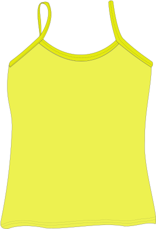 Tank Spagetti String Yellow Clothes Shirt Ladies - Tank Top Clipart Transparent (319x466), Png Download