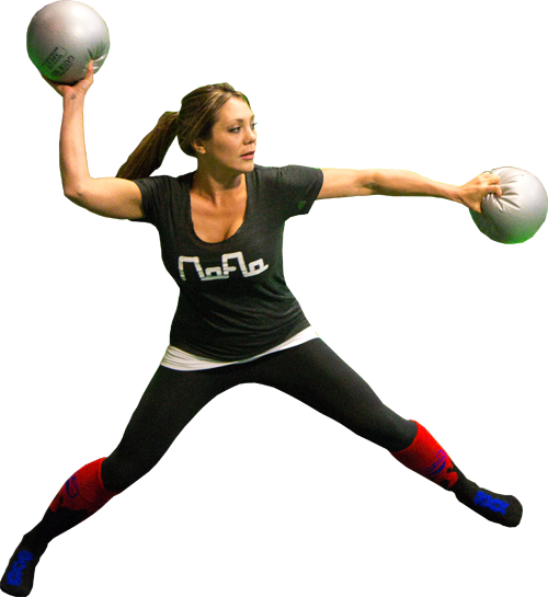 Girl Dodgeball 500w - Globe (500x545), Png Download