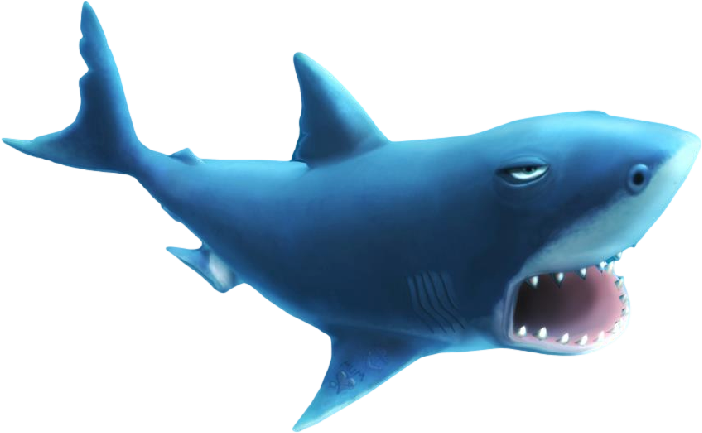 Gw Shark - Hungry Shark Megalodon Png (709x450), Png Download