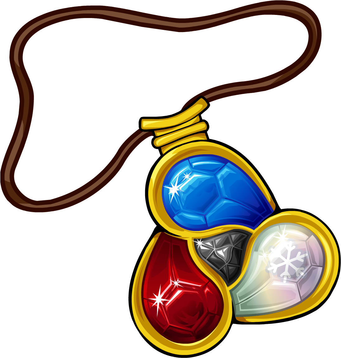 Amulet All Gems - Club Penguin Ninja Amulet (1150x1150), Png Download