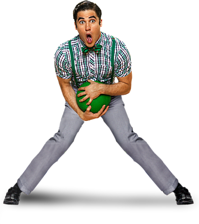 Blaine Dodgeball - Glee Blaine Png (667x1000), Png Download