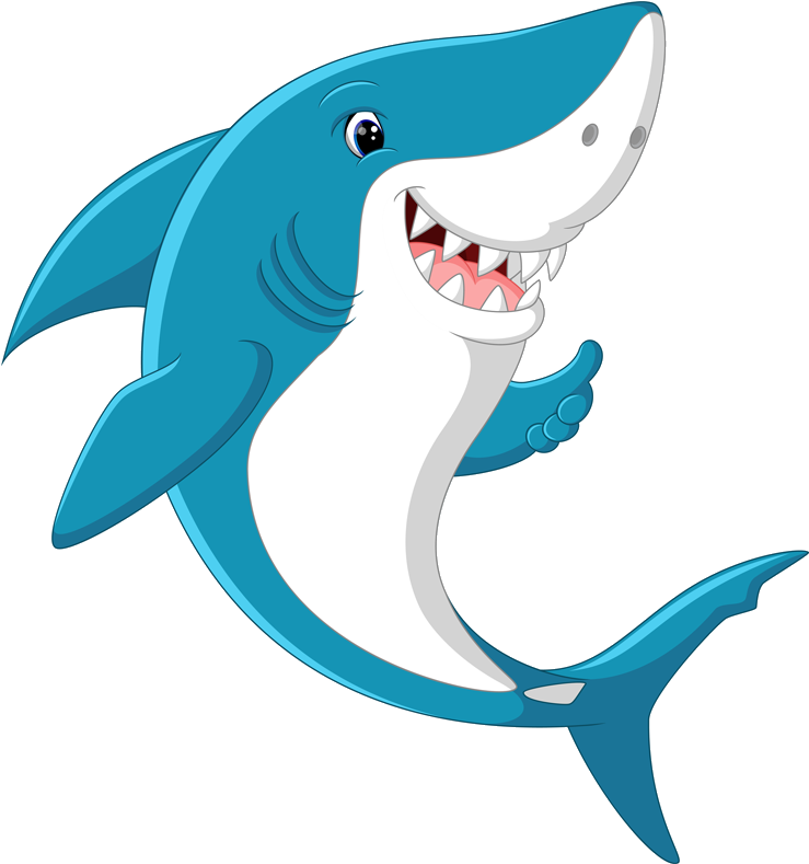 Diving Email Blue Wilderness - Cute Baby Shark (800x800), Png Download