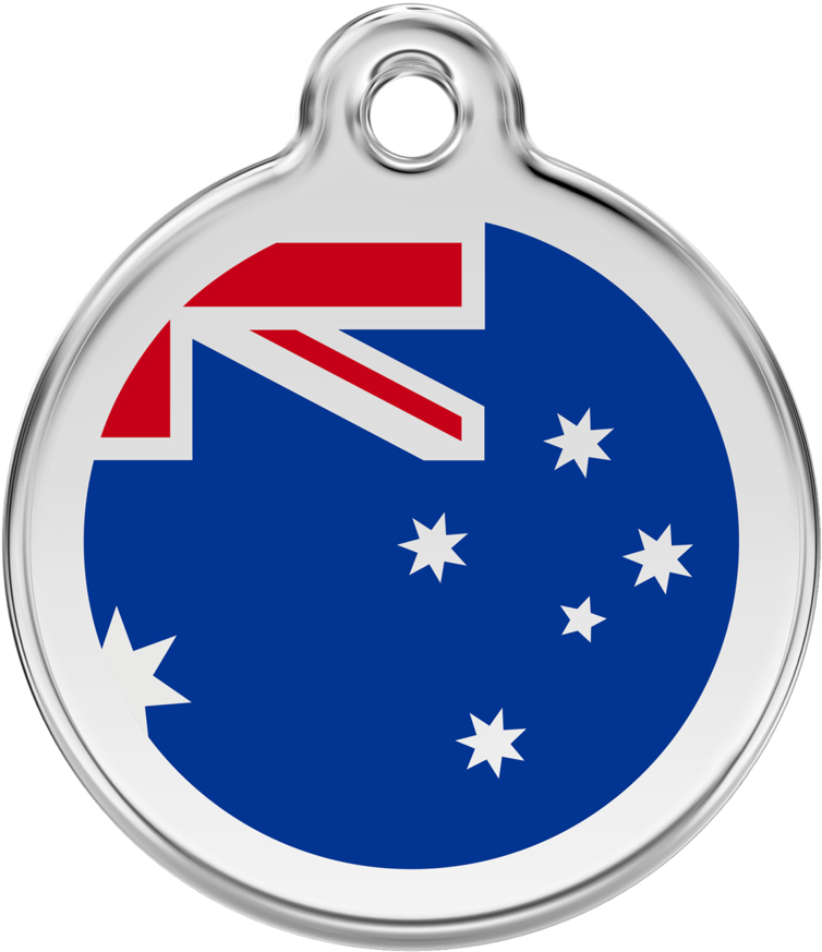Red Dingo Stainless Steel & Enamel Australian Flag - Red Dingo Australian Flag Dog Tag / Cat Tag (1024x1024), Png Download