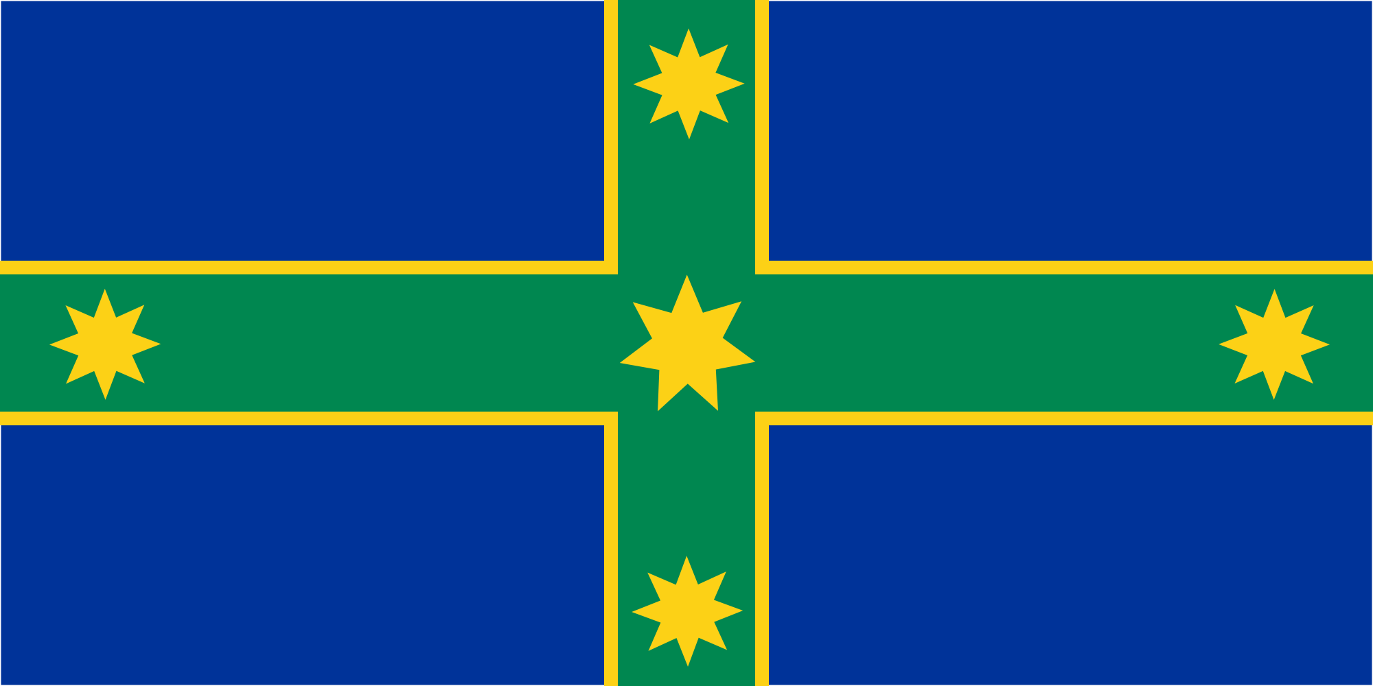 Australian Flag Proposal Green And Gold Eureka Flag - Australian Flag Without Union Jack (2000x1000), Png Download