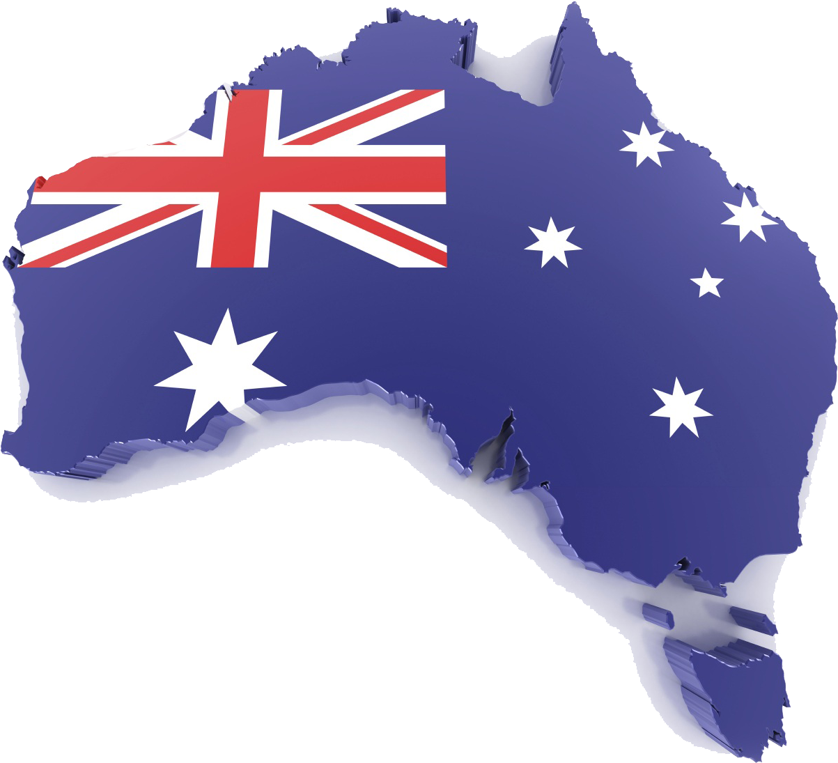 Australia Flag With Map Venzu Overseas For - Australia Map 3d Png (1024x923), Png Download