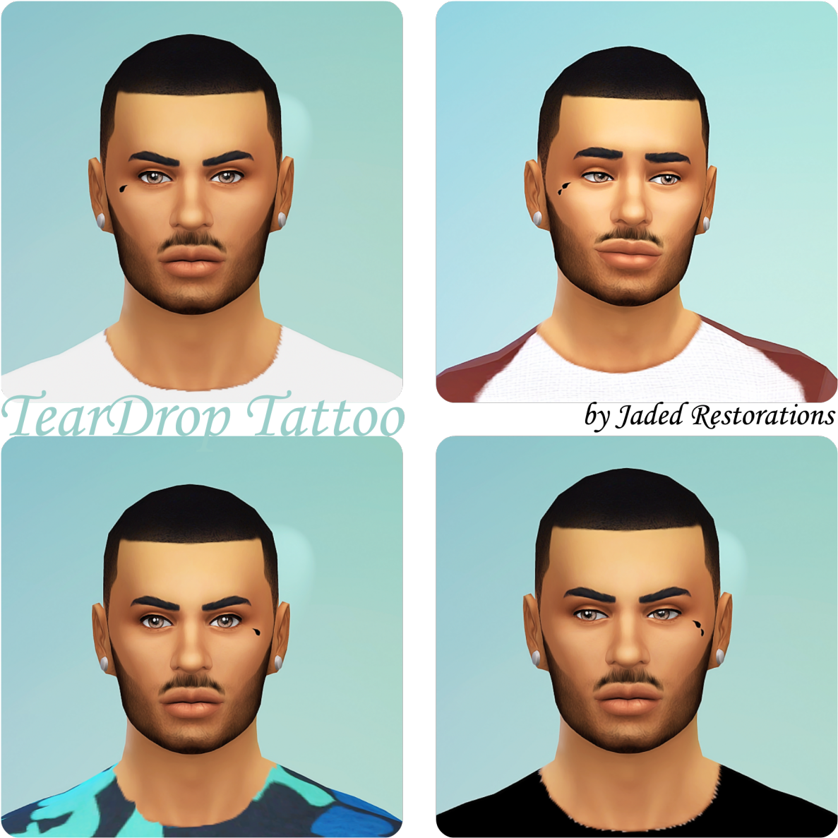 As Pictured, A Tear Drop Tattoo Found Under [skin Detail] - Human (1280x1280), Png Download