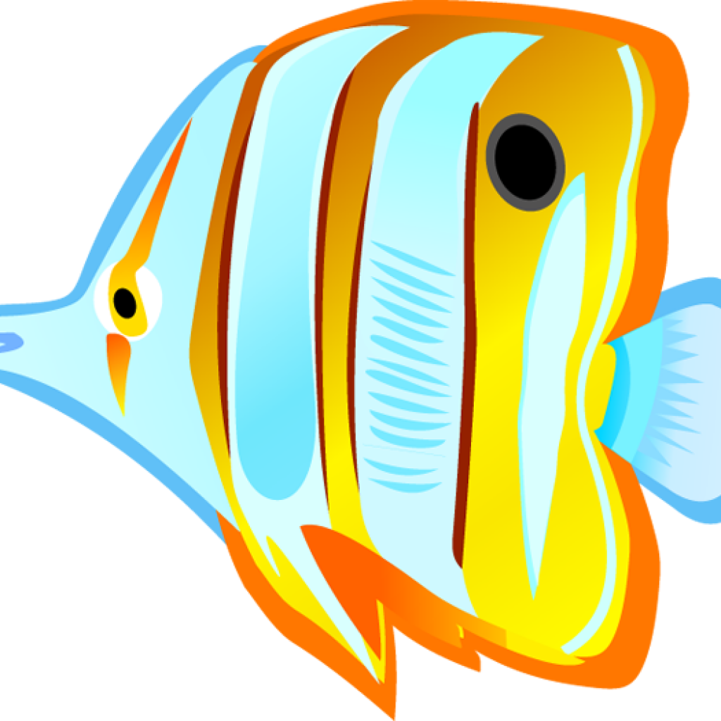 Tropical Fish Clipart Ocean With Fish Clipart Tropical - Aquatic Fish Clip Art (1024x1024), Png Download
