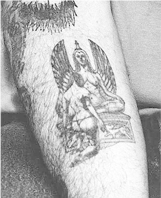 Mythical Creatures Are A Favorite Theme For Prison - Prison Tattooing (534x401), Png Download