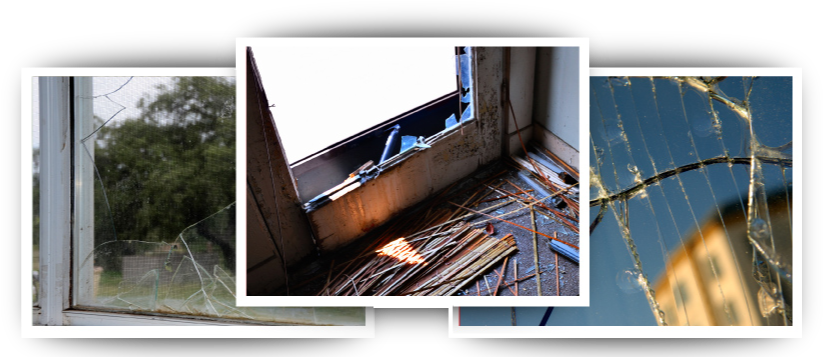 Broken Glass - Window (838x363), Png Download