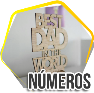 Grabados Madera Numeros - Father (350x350), Png Download