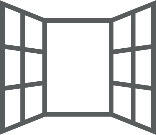 Scripps-mesa Glass - Cartoon Windows (531x458), Png Download