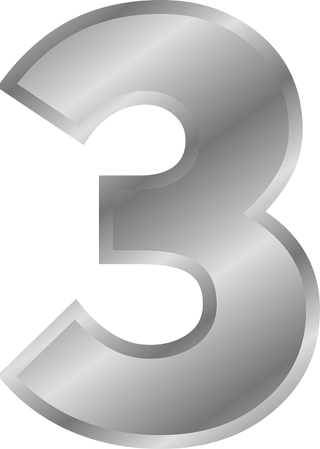B - - Silver Number 3 Png (456x640), Png Download