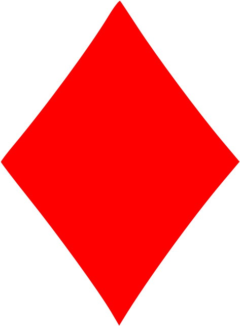 File - Card Diamond - Svg - Karo Spielkarte (557x768), Png Download
