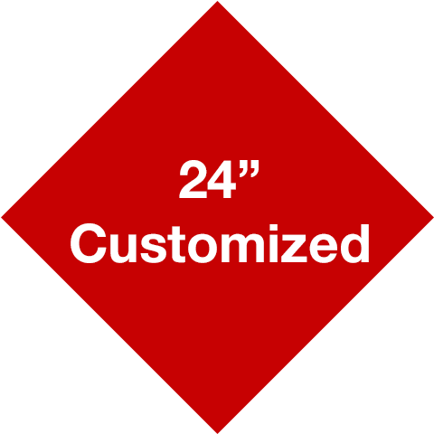 24" Red Diamond Custom Safety Floor Signs - Sign (700x500), Png Download