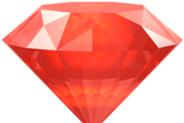 Drawn Gems Red Diamond - Gem Free Icon (640x480), Png Download