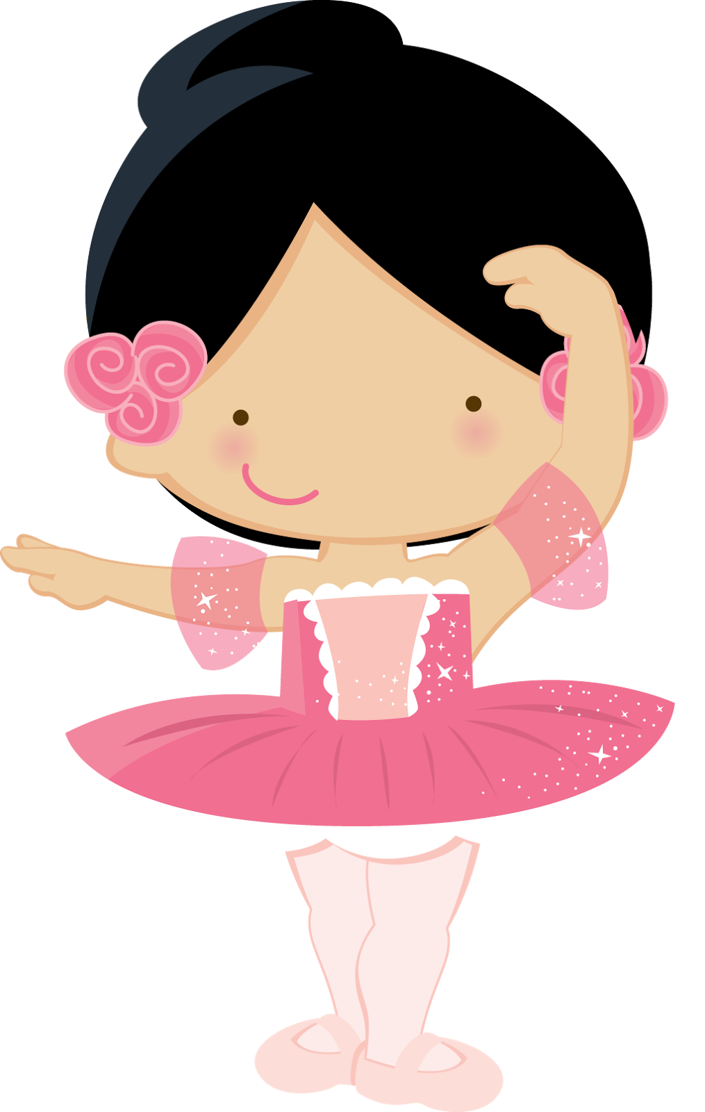 Kit De Personalizados Tema "bailarina Rosa" Para Imprimir - Cute Ballerina Png (1015x1600), Png Download