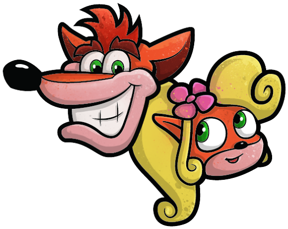 Crash And Coco Icons - Crash And Coco Icon Png (1000x466), Png Download
