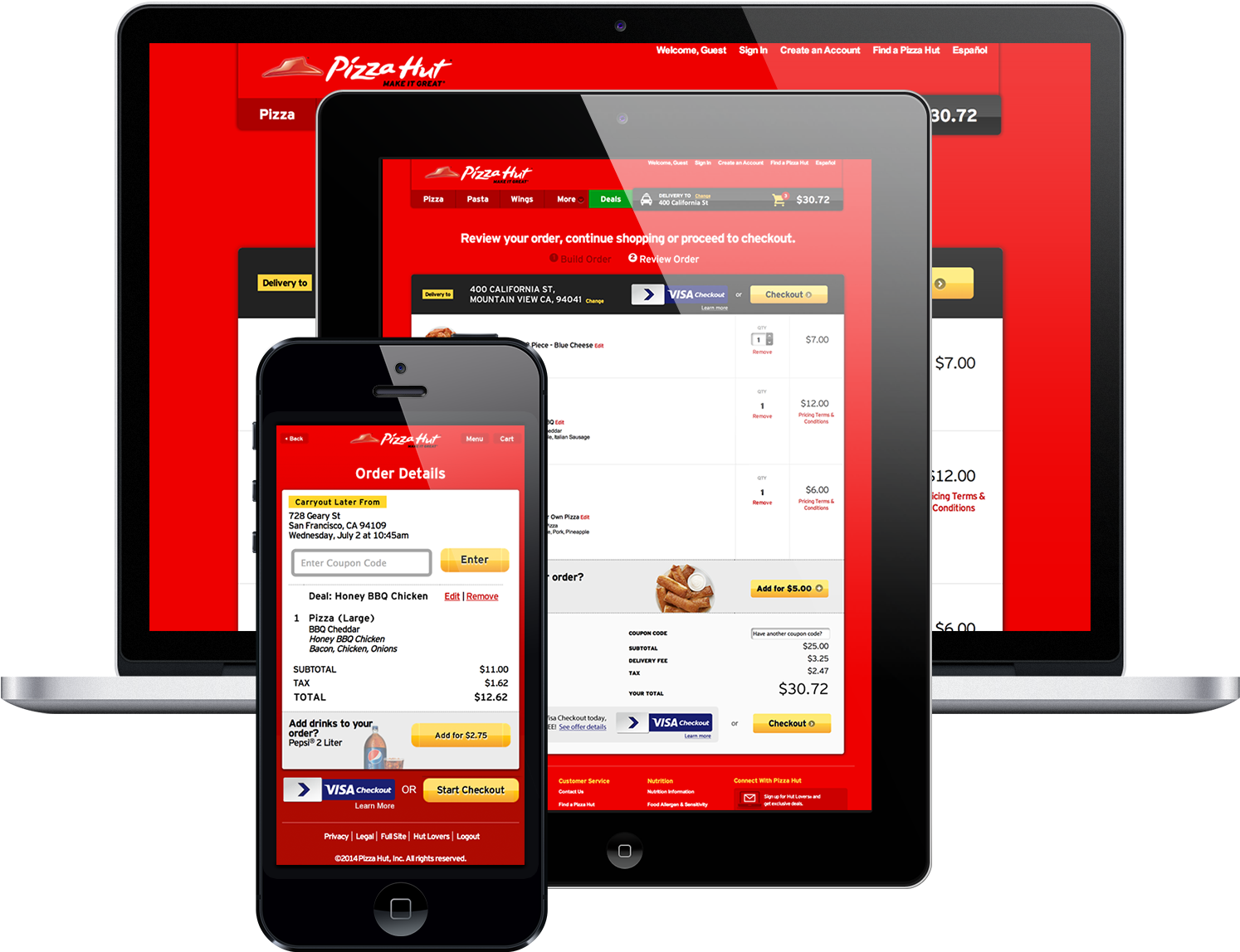 1-pizzahut - E-commerce Payment System (1500x1667), Png Download