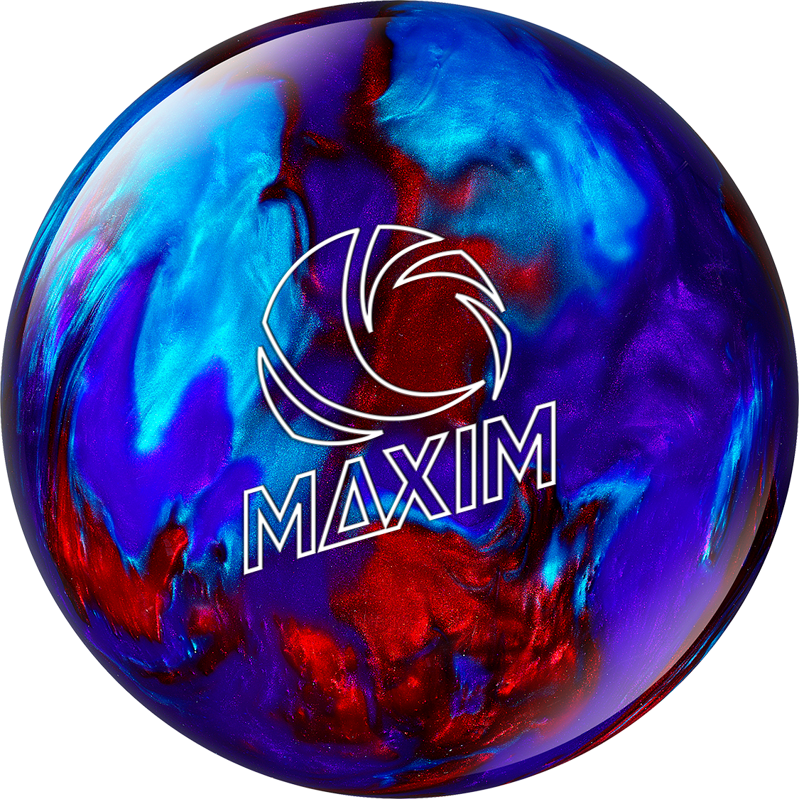 Retired Balls - Red And Blue Bowling Ball (1125x1125), Png Download