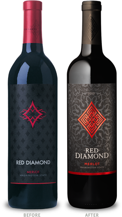 Red Diamond Wine (438x766), Png Download