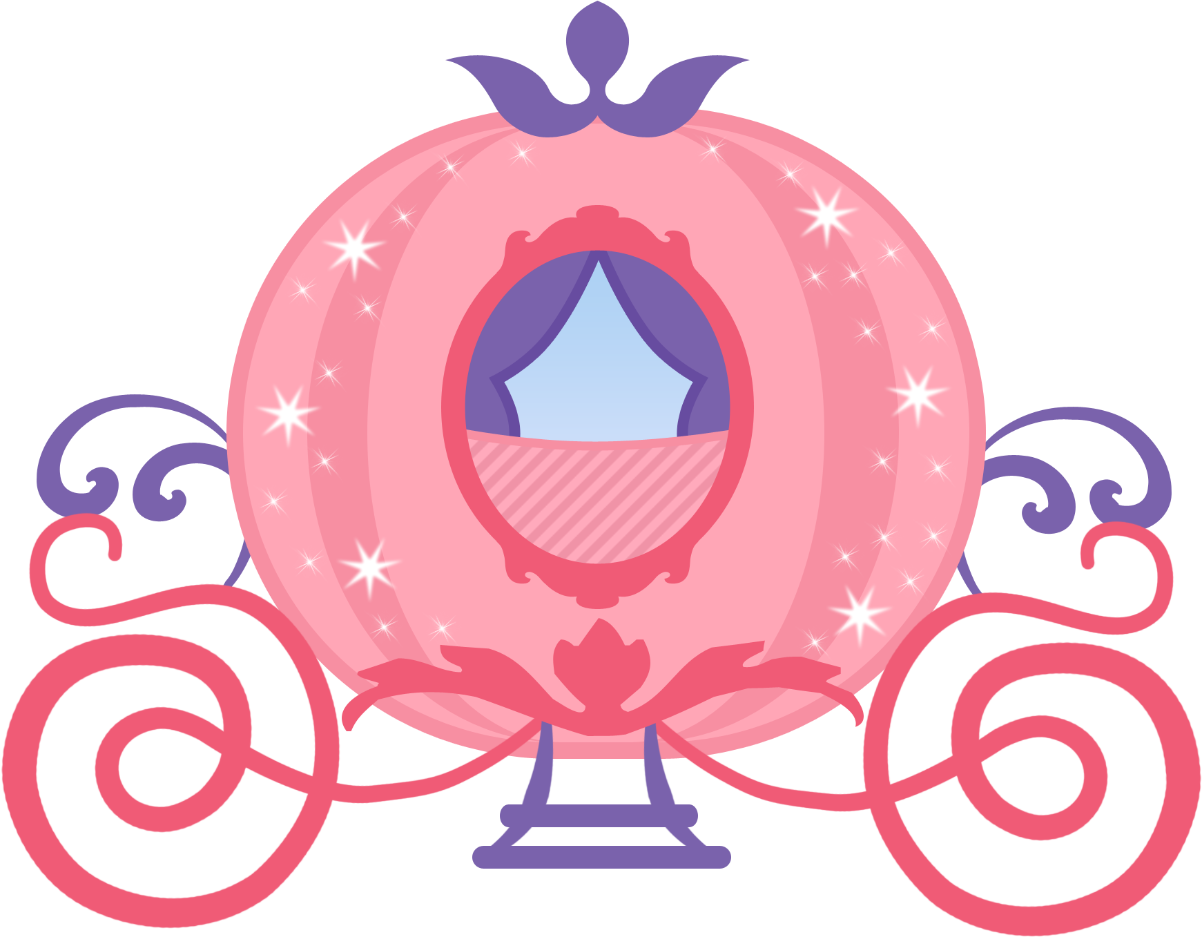 Princess Carriage Png - Personalized Princess Carriage Pillowcase - Great Gift (1800x1800), Png Download
