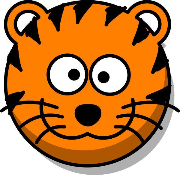 Collection Of Tiger High Quality Free - Clipart Tiger Face (600x583), Png Download