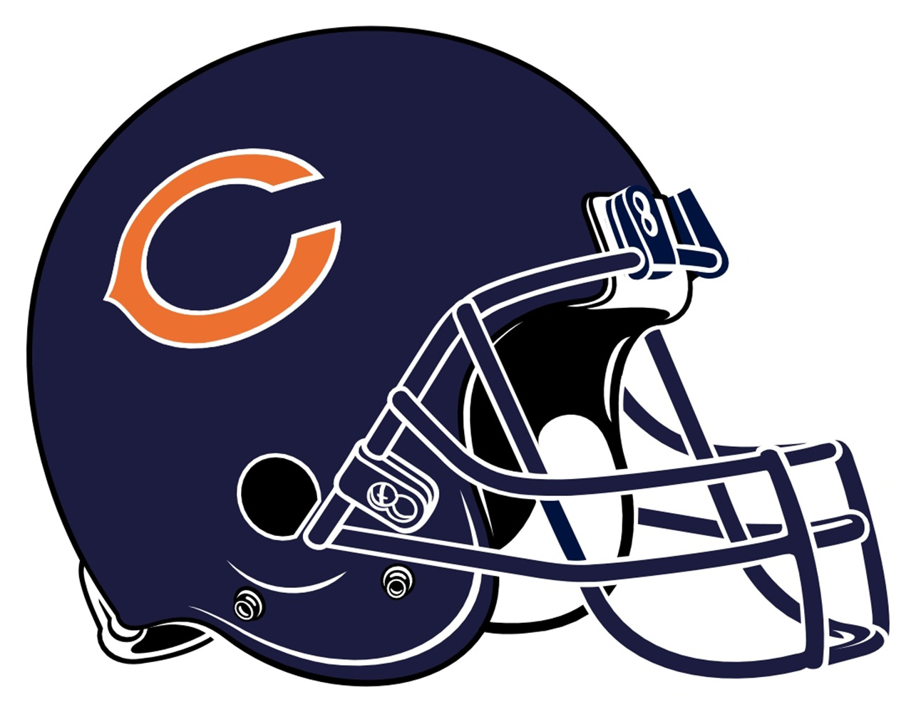 Bears Clipart Helmet - Chicago Bears Helmet Png (1800x1400), Png Download