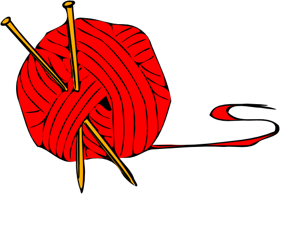 Knitting Clip Art (600x590), Png Download