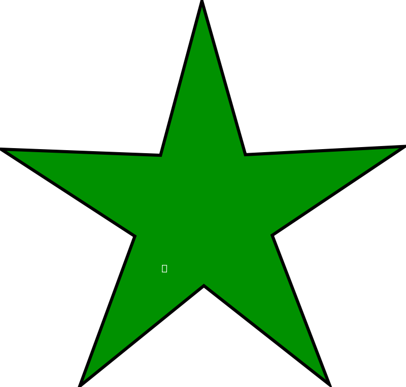 Esperanto Star Free Vector / 4vector - Green Star (800x763), Png Download