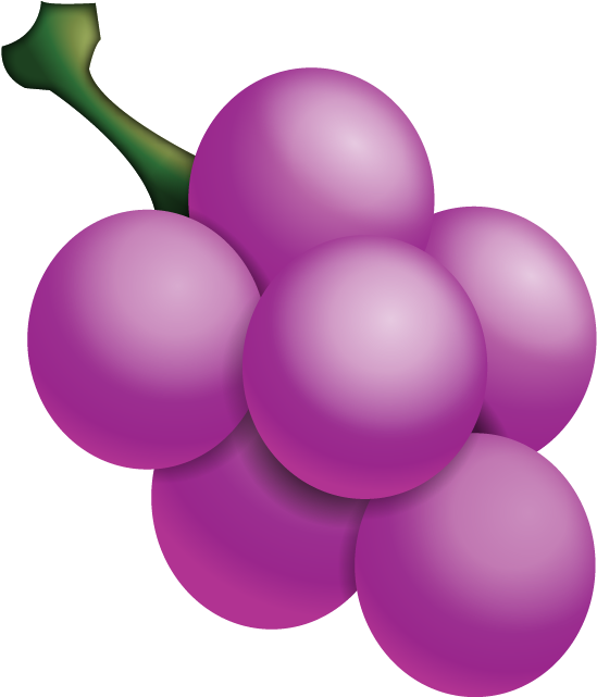 Grape Clipart Purple Color - Grape Emoji Png (600x600), Png Download