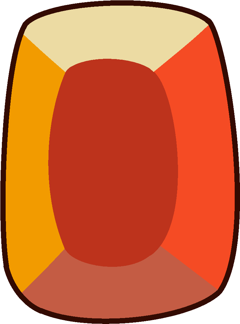 Hessonite Gemstone - Steven Universe Hessonite Gem (820x1068), Png Download